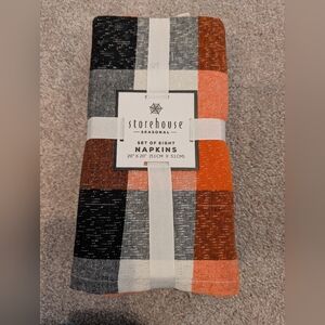 Storehouse Seasonal Plaid Napkins Set Of 8 NWT